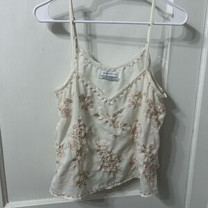 Urban Outfitters Cream Floral Camisole